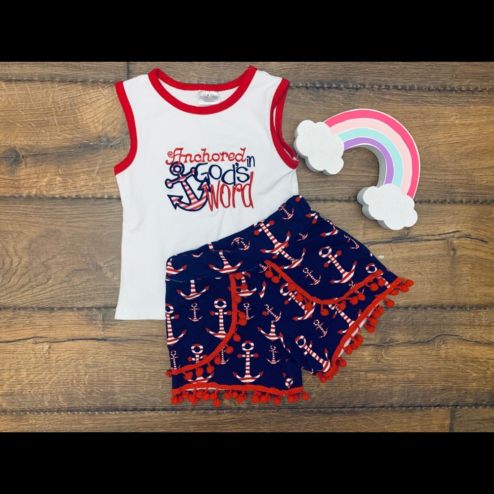 Girls 2T boutique summer outfit